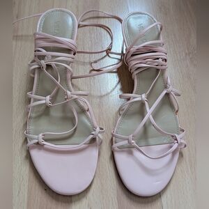Pink Strappy Sandals 7.5